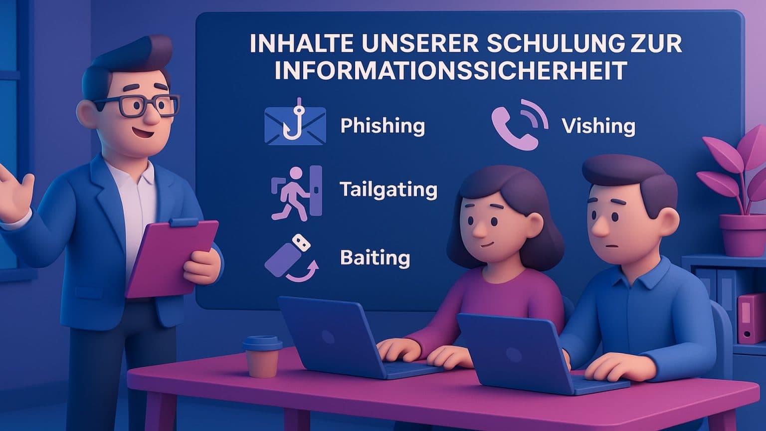 Lerninhalte zur Informationssicherheit für Mitarbeitende